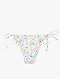 Çiçek Desenli Gipeli Yanları Bağlamalı İpli Bikini Altı