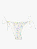 Çiçek Desenli Gipeli Yanları Bağlamalı İpli Bikini Altı