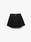 Yüksek Bel Slim Fit Spor Şort Etek