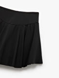 Yüksek Bel Slim Fit Spor Şort Etek