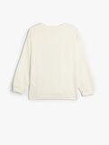 Sweatshirt Çilek Baskılı Uzun Kollu Bisiklet Yaka Pamuklu