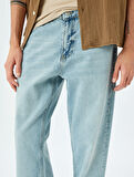 Vintage Straight Kot Pantolon Cep Detaylı Pamuklu