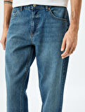 Vintage Straight Kot Pantolon Cep Detaylı Pamuklu