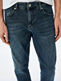Straight Fit Cep Detaylı Pamuklu Kot Pantolon
