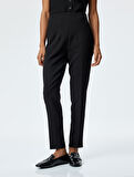 Yüksek Bel Slim Fit Cigarette Pantolon