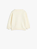 Doğa Temalı Bisiklet Yaka Baskılı Şardonlu Sweatshirt