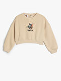 Tom ve Jerry Sweat Lisanslı Bisiklet Yaka Uzun Kollu 