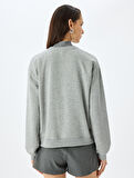 Koton X Şahika Ercümen - Nakış Detaylı Baskılı Uzun Kollu Oversize Sweatshirt