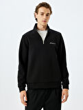 Yarım Fermuarlı Basic Pamuk Karışımlı İnterlok Kumaş Atatürk Sweatshirt