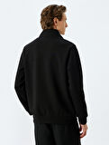 Yarım Fermuarlı Basic Pamuk Karışımlı İnterlok Kumaş Atatürk Sweatshirt