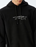 Kapşonlu Kanguru Cepli Pamuk Karışımlı Atatürk Sweatshirt