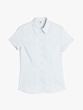 Slim Fit Klasik Yaka Kısa Kollu Gömlek