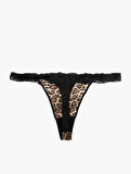 Koton X Zeynep Bastık - Dantel Detaylı Leopar Desenli String Külot