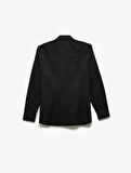 Pamuklu Slim Fit Uzun Kollu İtalyan Yaka Gömlek