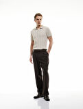 Regular Fit Dokulu Kısa Kollu Polo Yaka Tişört