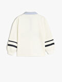 Uzun Kollu Gömlek Yaka Oversize Sweatshirt