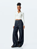 Slim Fit Uzun Kollu Fermuarlı Crop Triko Hırka