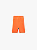 Yüksek Bel Slim Fit Biker Spor Tayt