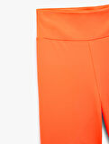 Yüksek Bel Slim Fit Biker Spor Tayt