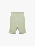 Yüksek Bel Slim Fit Biker Spor Tayt