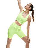 Yüksek Bel Slim Fit Biker Spor Tayt