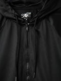 Kapüşonlu Şerit Detaylı Fermuarlı Spor Sweatshirt
