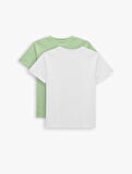 Pamuklu Kısa Kollu Bisiklet Yaka Basic Tişört Seti