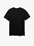 Kısa Kollu Bisiklet Yaka Pamuklu Erkek Slim Fit Tişört