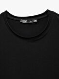 Kısa Kollu Bisiklet Yaka Pamuklu Erkek Slim Fit Tişört