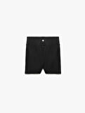 Yüksek Bel Slim Fit Biker Spor Tayt