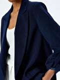 Cepli 3/4 Kol Oversize Uzun Blazer Ceket