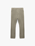 Pamuklu Straight Fit Gabardin Pantolon