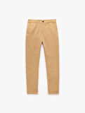Pamuklu Düğmeli Chino Cep Detaylı Slim Fit Pantolon