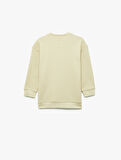 Pamuklu Uzun Kollu Bisiklet Yaka Oversize Basic Sweatshirt