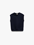 V Yaka Basic Kolsuz Sweatshirt
