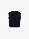 V Yaka Basic Kolsuz Sweatshirt