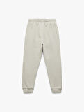 Pamuklu Beli Bağcıklı Dokulu Basic Jogger Eşofman Altı