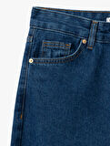 Straight Fit Düz Paça Cepli Denim Pantolon - Straight Fit Jeans