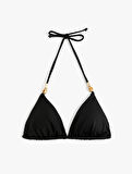 Aksesuarlı Üçgen Bikini Üstü
