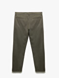 Viskon Karışımlı Chino Cep Detaylı Tapered Fit Pantolon