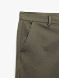 Viskon Karışımlı Chino Cep Detaylı Tapered Fit Pantolon