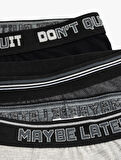 Lastik Detaylı Pamuklu 3'lü Boxer Seti
