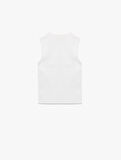 Regular Fit Bisiklet Yaka Kolsuz Triko Bluz