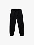 Beli Bağcıklı Cep Detaylı Pamuklu Gabardin Jogger Pantolon