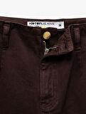 Düğmeli Kesik Geniş Paça Kemerli Pantolon - Wide Leg Jeans