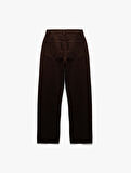 Bol Kalıp Geniş Paça Cepli Denim Pantolon - Loose Straight Fit Jean