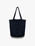 Cep Detaylı Saplı Denim Tote Çanta