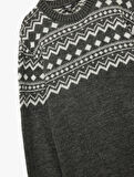 Uzun Kollu Bisiklet Yaka Desenli Triko Kazak