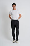 Siyah - XL Lacivert Beli Bağcıklı Arka Cep Detaylı Rahat Kalıp Erkek Eşofman Alt