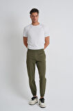 Haki - M Antrasit Paça Lastikli Beli Bağcıklı Fermuarlı Cepli Standart Kalıp Erkek Eşofman Alt